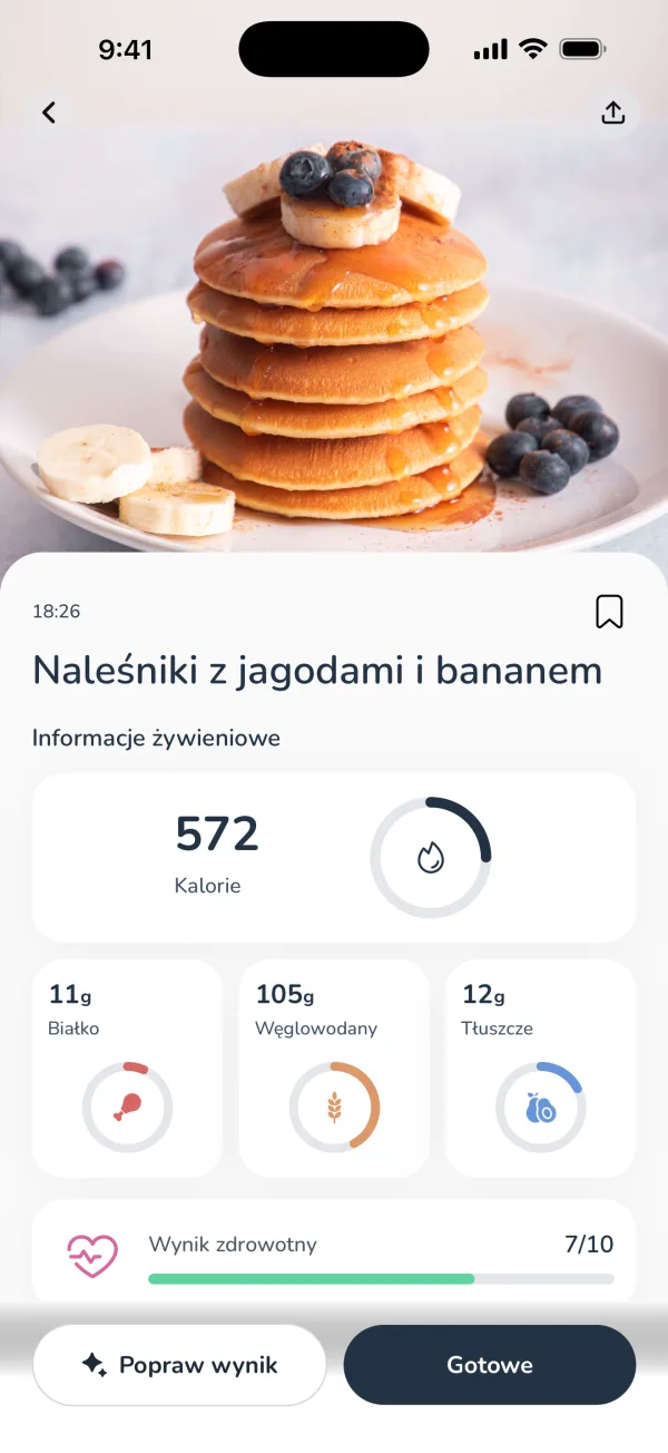 Wartości odżywcze po zeskanowaniu